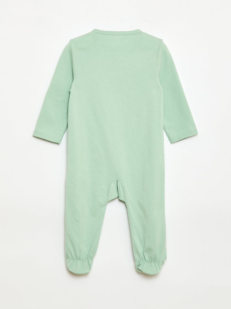 Disney Cotton Baby Sleepsuit Green - Kiabi