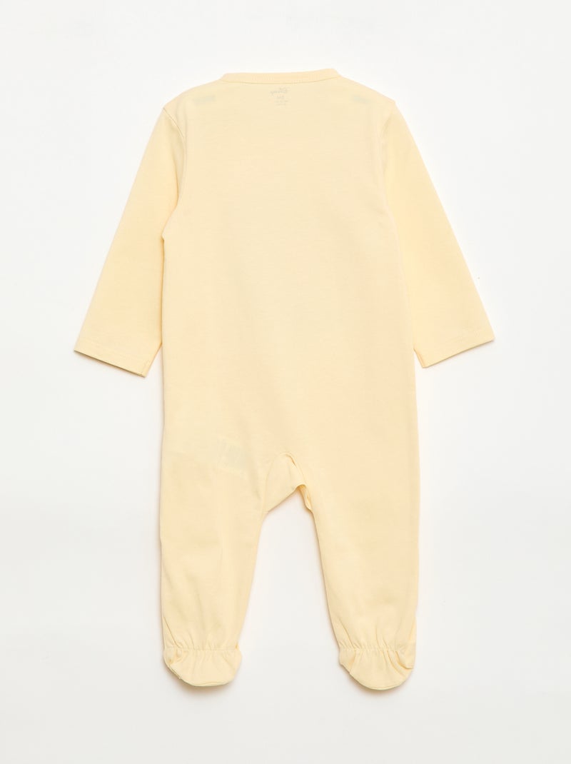 \'Disney\' Cotton Sleepsuit Yellow - Kiabi