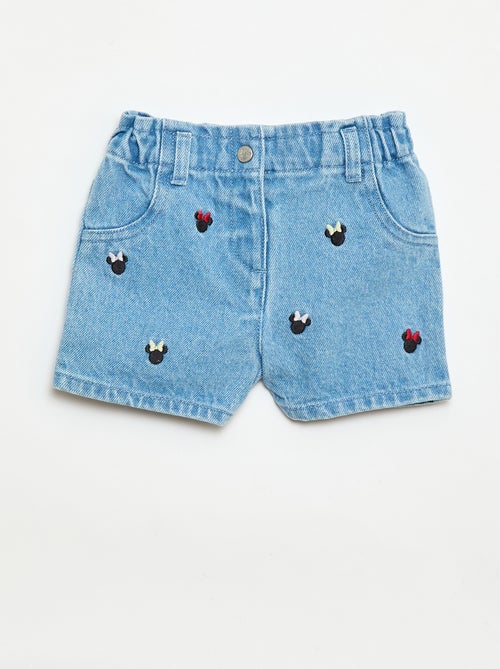 'Disney' Embroidered Denim Shorts - Kiabi