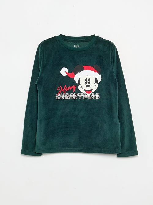 "Disney" "Mickey" 2-piece Fleece Pajamas - Long-Sleeved T-Shirt + Pants - Kiabi