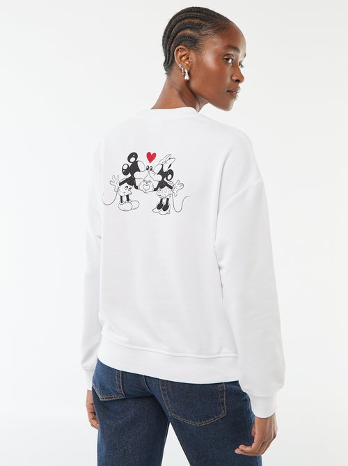 Disney 'Mickey and Minnie' Printed Cotton Sweatshirt - Kiabi