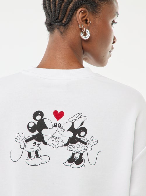 Disney 'Mickey and Minnie' Printed Cotton Sweatshirt - Kiabi