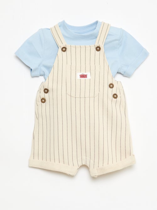 Disney \'Mickey\' T-shirt + Dungarees Set - 2 Pieces - Kiabi