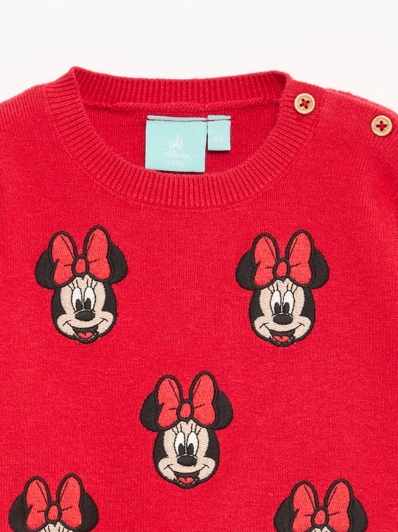 Disney 'Minnie' Knit Sweater with Whimsical Design Red - Kiabi