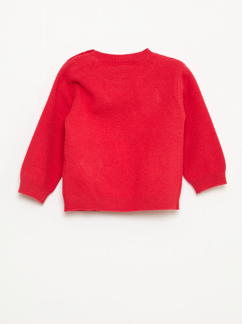 Disney 'Minnie' Knit Sweater with Whimsical Design Red - Kiabi