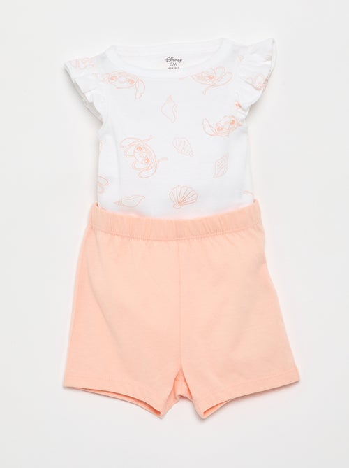 "Disney" Night Set - Ruffled Bodysuit + Shorts - Kiabi