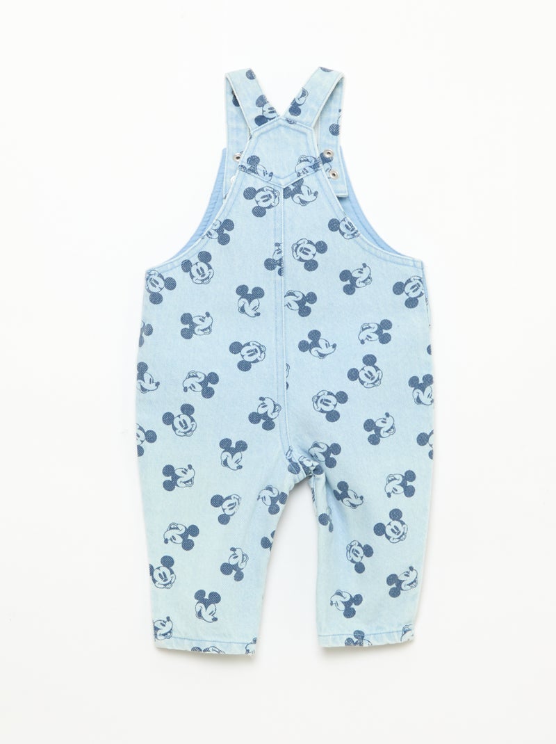 Disney Print Denim Dungarees Blue - Kiabi