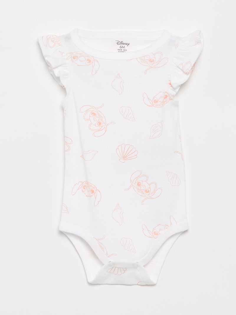 Disney Schlafset – Body mit Rüschen und Shorts Weiß - Kiabi