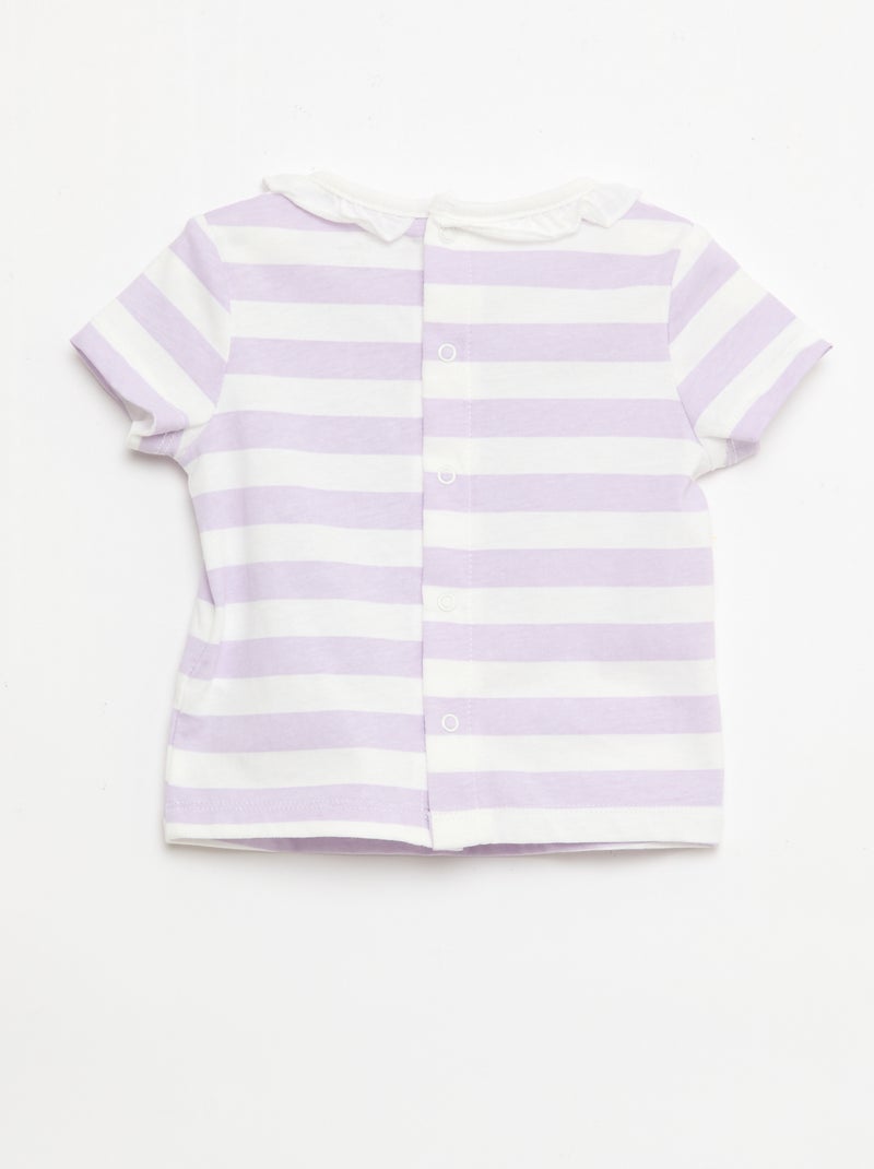 "Disney"-Set 2-teilig - T-Shirt + kurzer Overall Lila - Kiabi