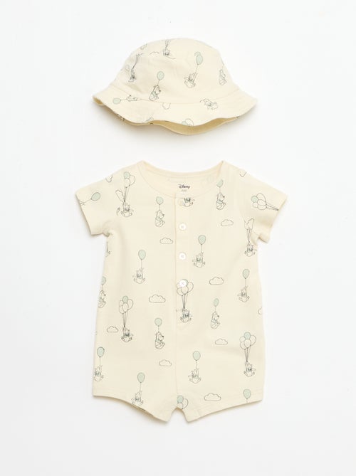 'Disney' short romper and hat set - Kiabi