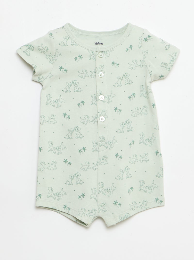 "Disney" Short Romper and Hat Set Green - Kiabi