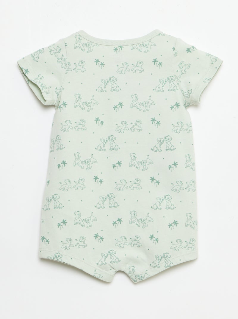 "Disney" Short Romper and Hat Set Green - Kiabi