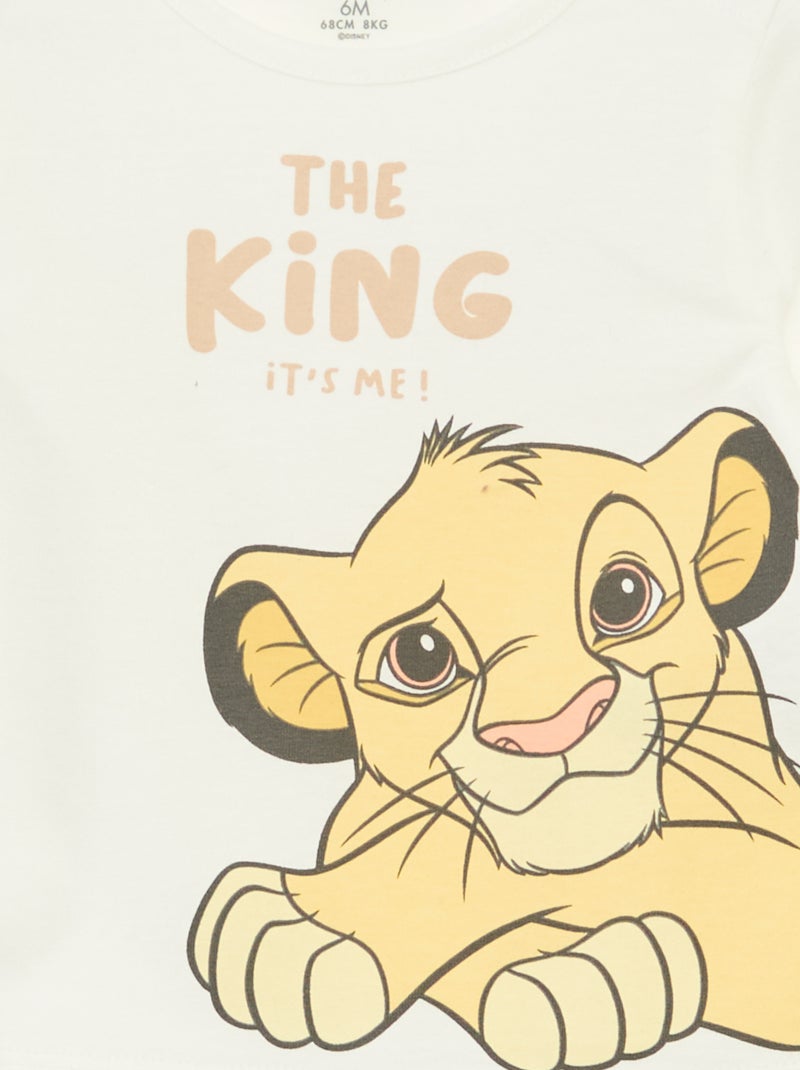 Disney 'Simba' Print T-shirt White - Kiabi