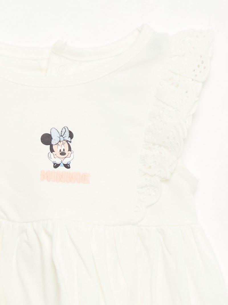 "Disney" Solid Sleeveless Dress with Ruffle on the Bodice White - Kiabi