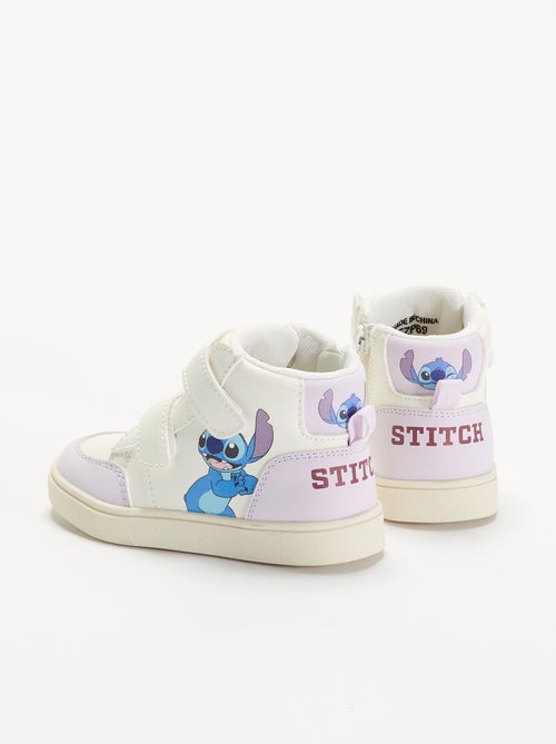 Disney 'Stitch' High-Top Sneakers with Hook-and-Loop Fasteners - Kiabi