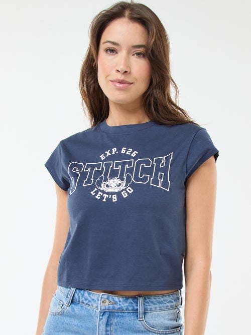 Disney 'Stitch' printed cotton t-shirt - Kiabi