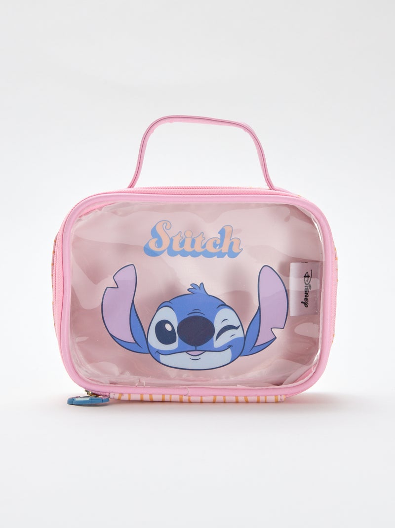"Disney" "Stitch" transparente Aufbewahrungsbox Rosa - Kiabi