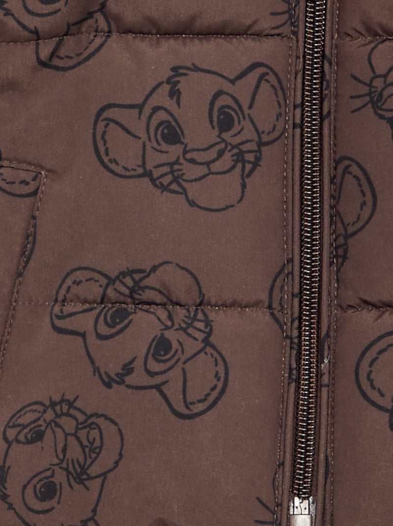 Disney 'The Lion King' Hooded Puffer Jacket Brown - Kiabi