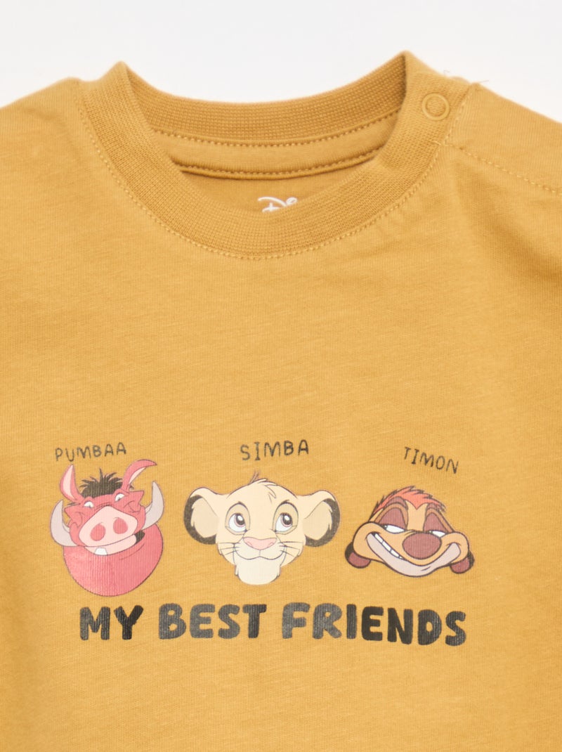 Disney 'The Lion King' T-shirt and Dungaree Set - 2-piece Yellow - Kiabi