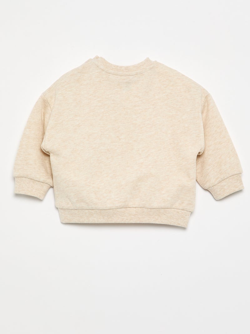 Disney Unbrushed Fleece Sweatshirt Beige - Kiabi