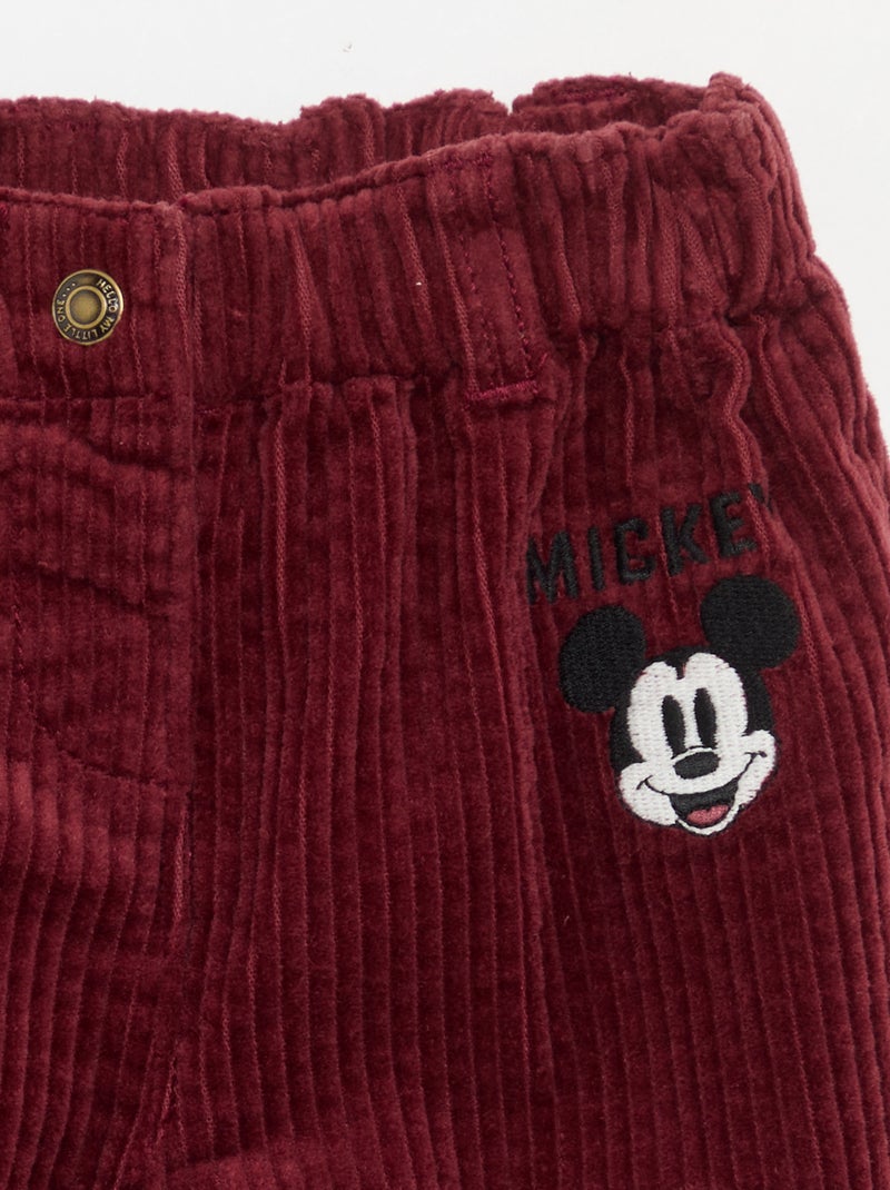 Disney Velvet Trousers Red - Kiabi