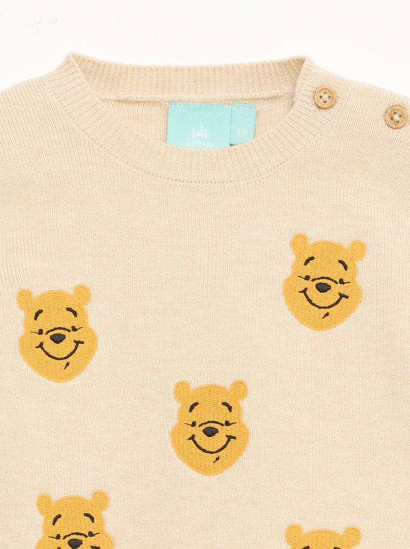 Disney 'Winnie' Knit Crew Neck Sweater Beige - Kiabi