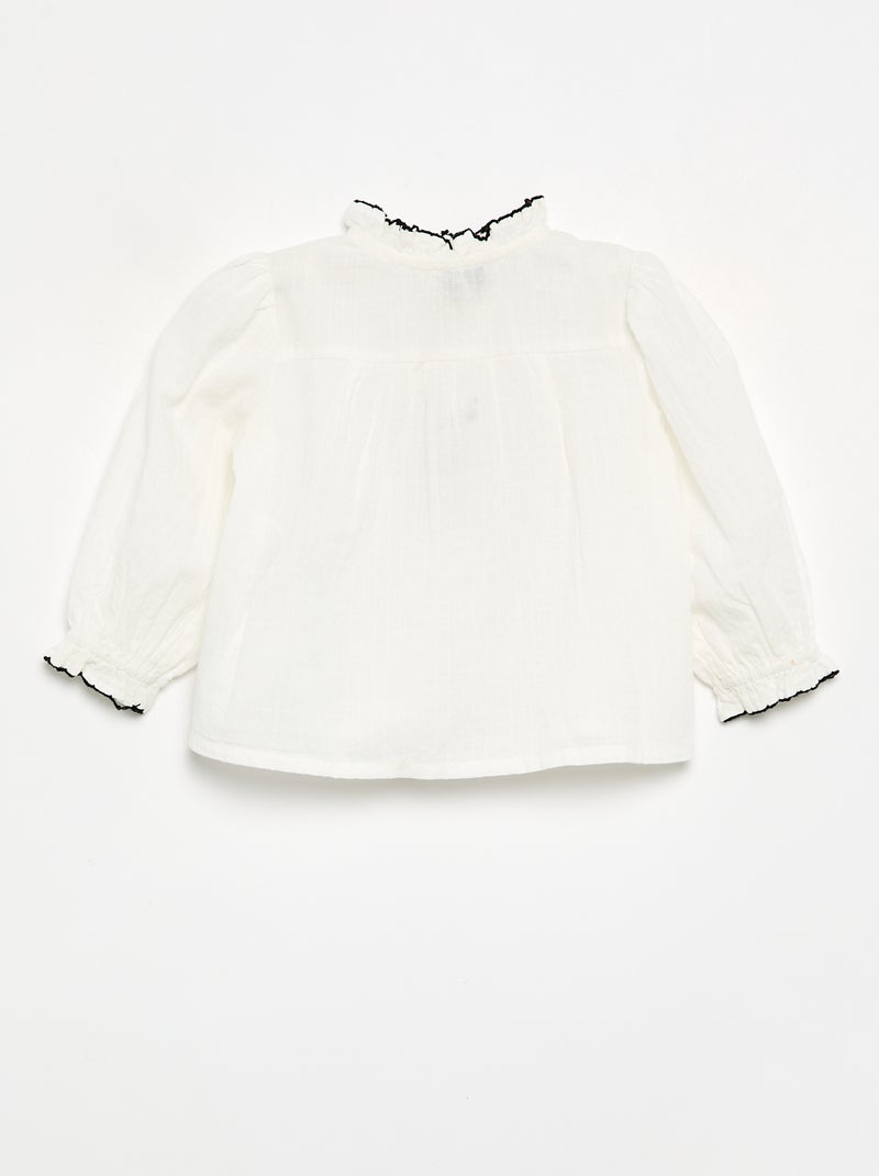 Dobby Blouse White - Kiabi