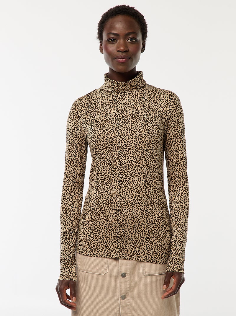 Dolcevita a maniche lunghe Beige - Kiabi