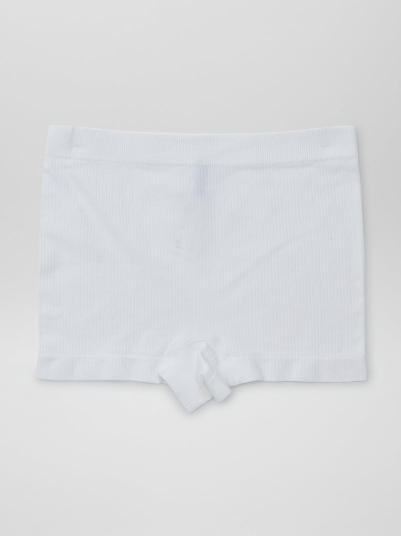 Doppelpack Rippstrick-Shorties Weiß - Kiabi