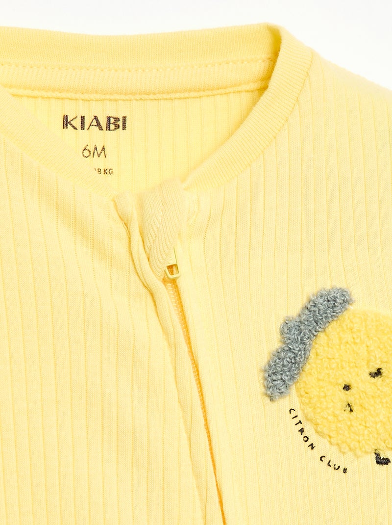 Dors-bien en coton Jaune - Kiabi
