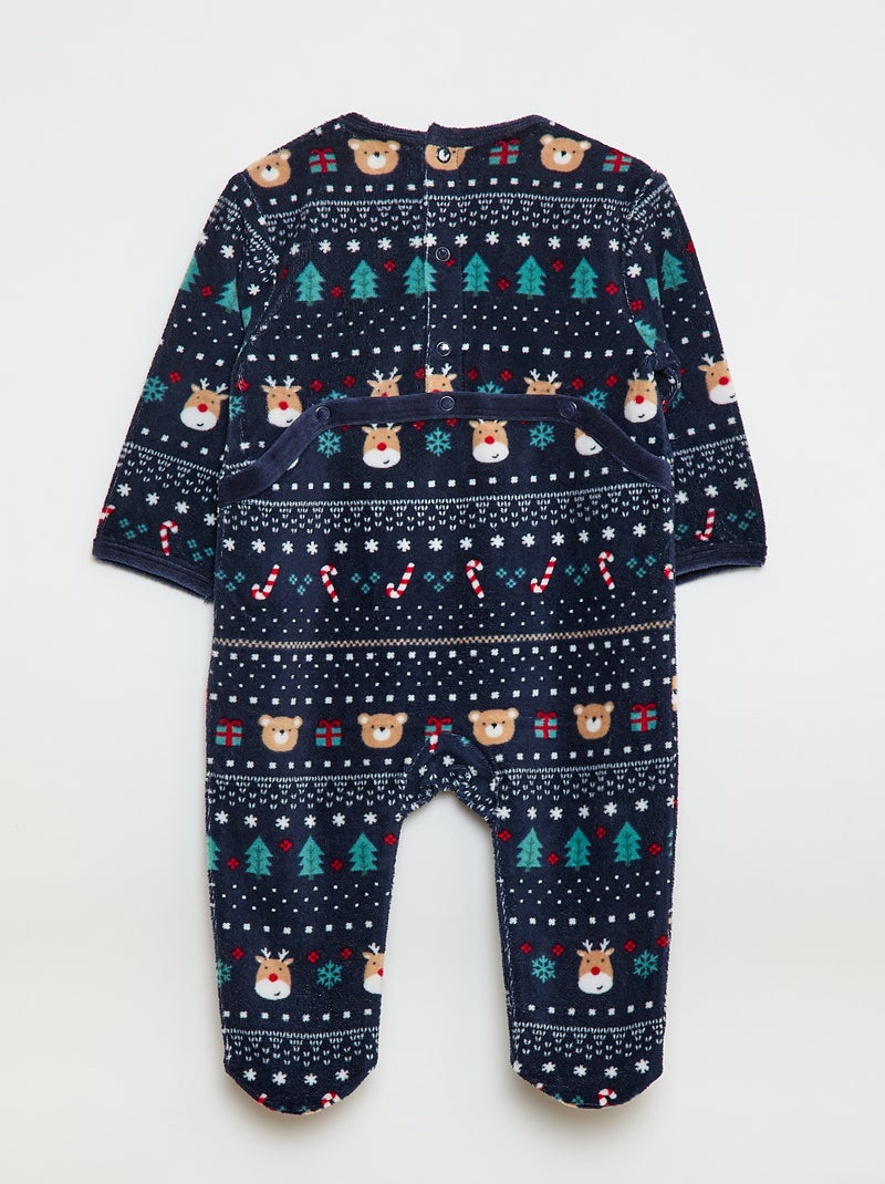 Dors bien en velours avec animation Bleu - Kiabi