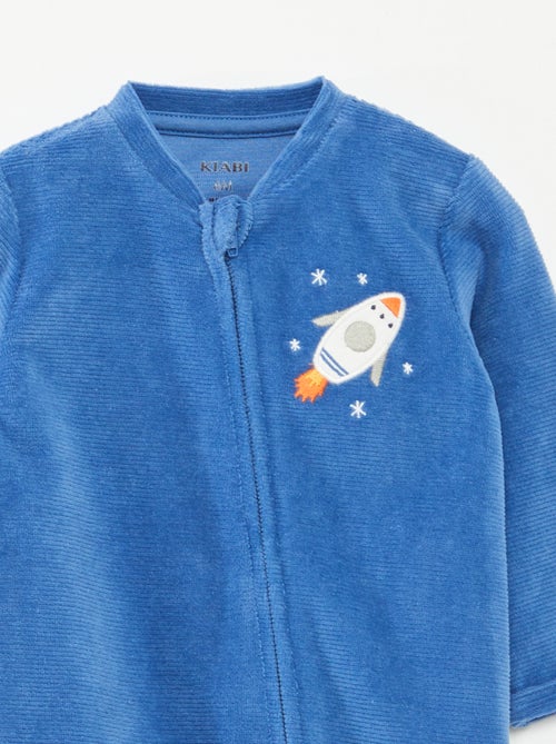 Dors-bien en velours avec ouverture zippée - Kiabi