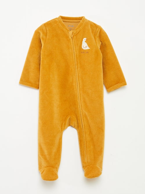 Dors-bien en velours avec ouverture zippée - Kiabi