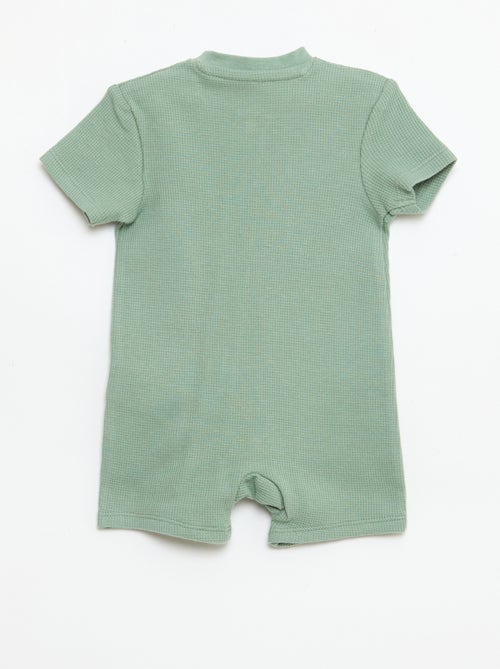 Dors bien style nid d'abeille uni zippé - Kiabi