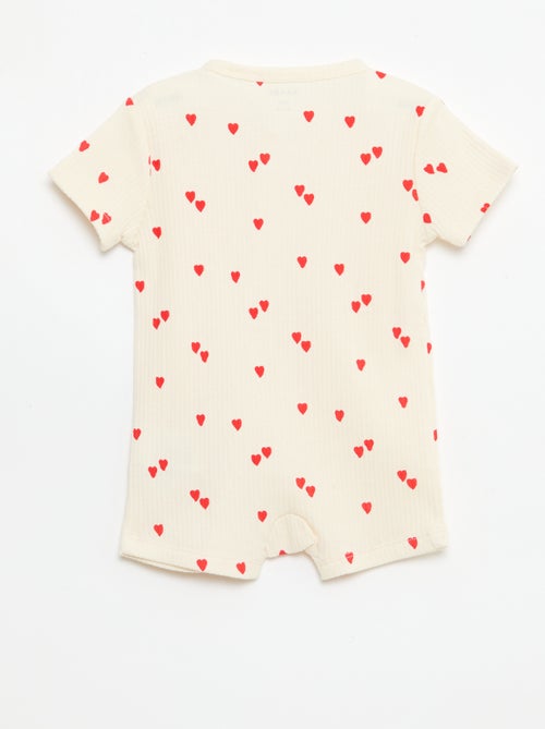 Dors bien zippé léger manches courtes all-over - Kiabi