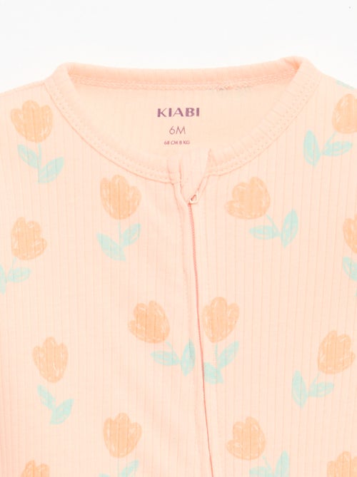 Dors bien zippé léger manches courtes all-over - Kiabi