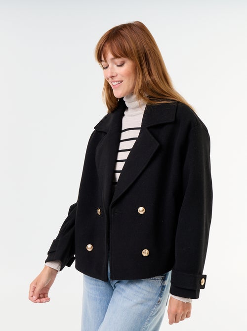 Double-breasted short coat - Kiabi