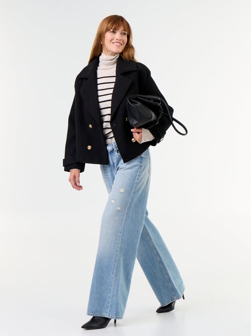 Double-breasted short coat - Kiabi