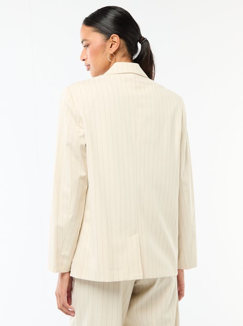 Double-Breasted Tailored Blazer - Kiabi Double-Breasted Tailored Blazer - Kiabi