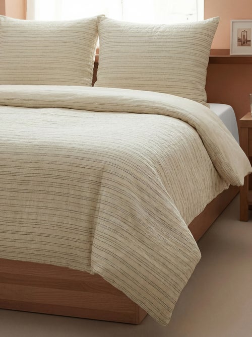 Double Cotton Gauze Bedding Set (240 x 220cm) - Kiabi Home - Kiabi