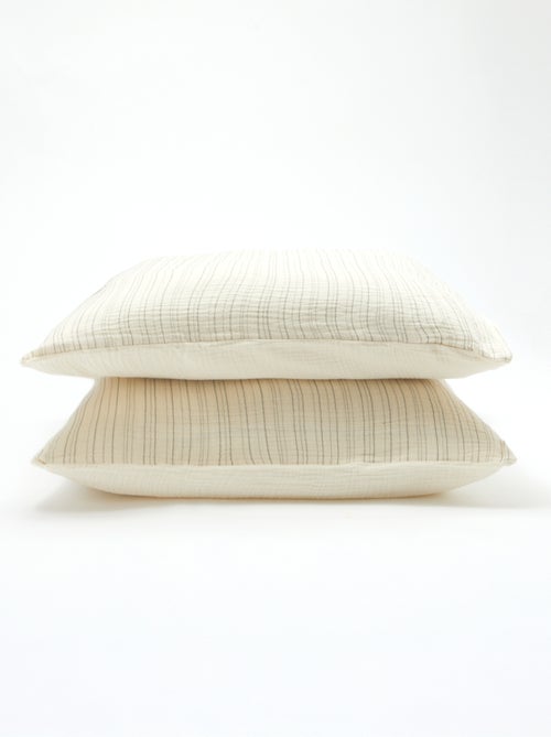 Double Cotton Gauze Bedding Set (240 x 220cm) - Kiabi Home - Kiabi