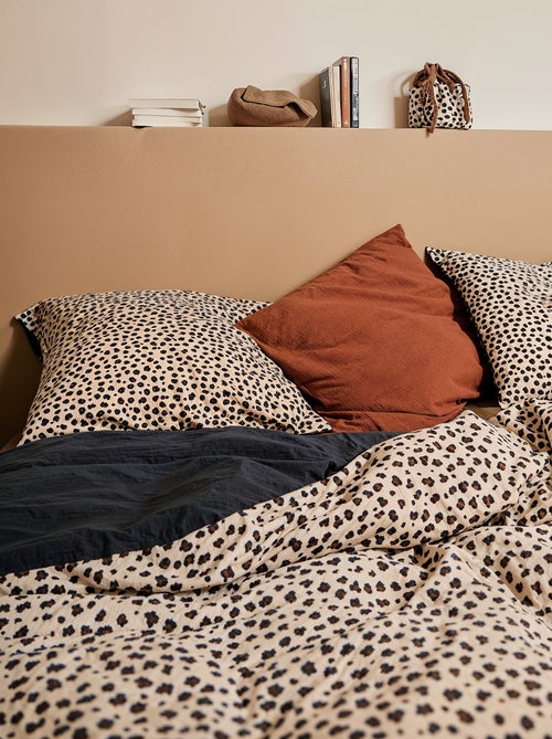 Double Cotton Gauze Duvet Cover Set (240 x 220cm) - Kiabi Home - Kiabi