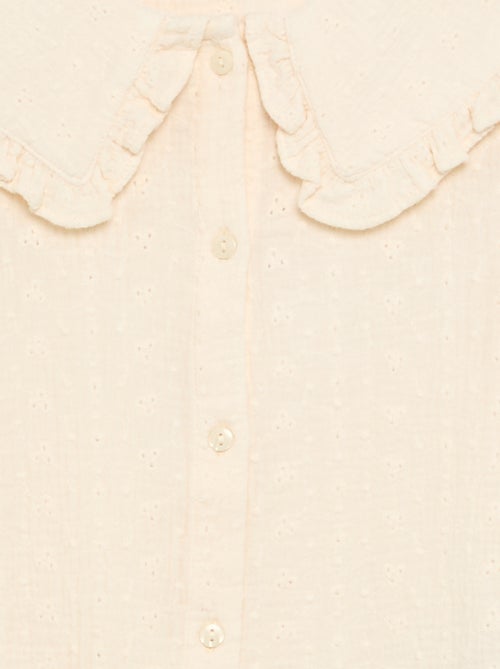 Double gauze blouse with Peter Pan collar - Kiabi