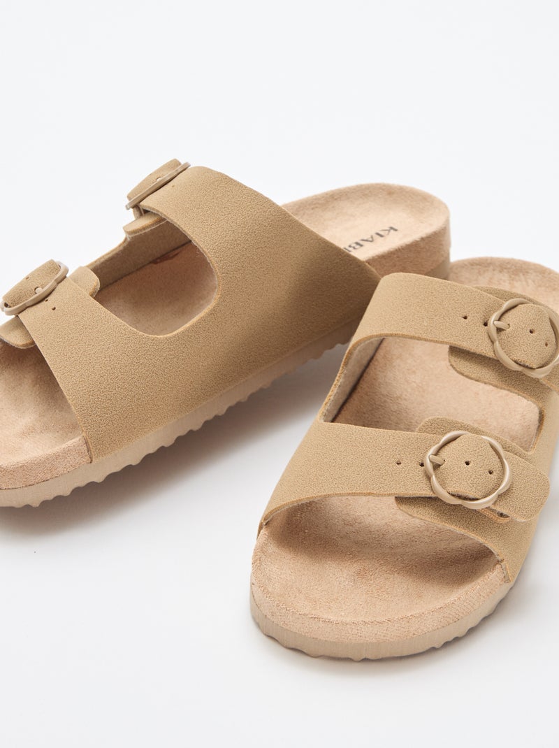 Double Strap Mules Beige - Kiabi