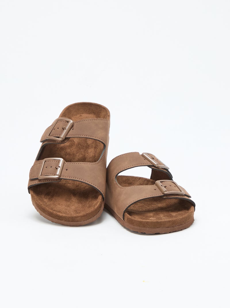 Double Strap Mules Brown - Kiabi