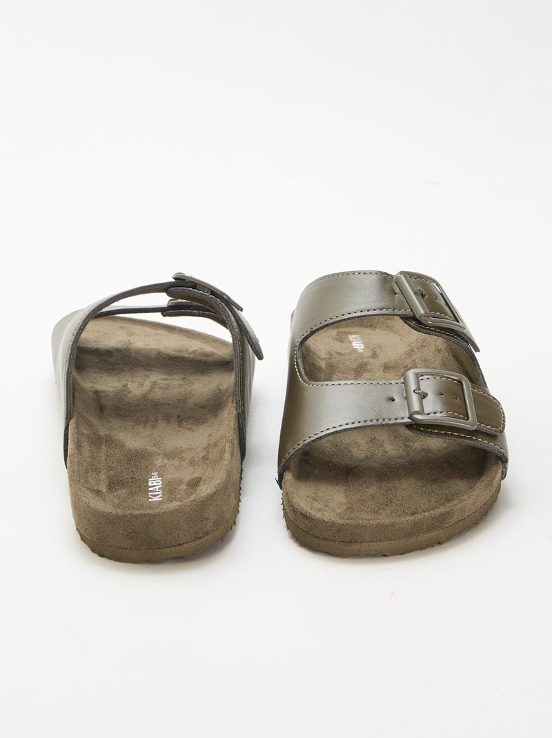 Double Strap Mules Khaki - Kiabi