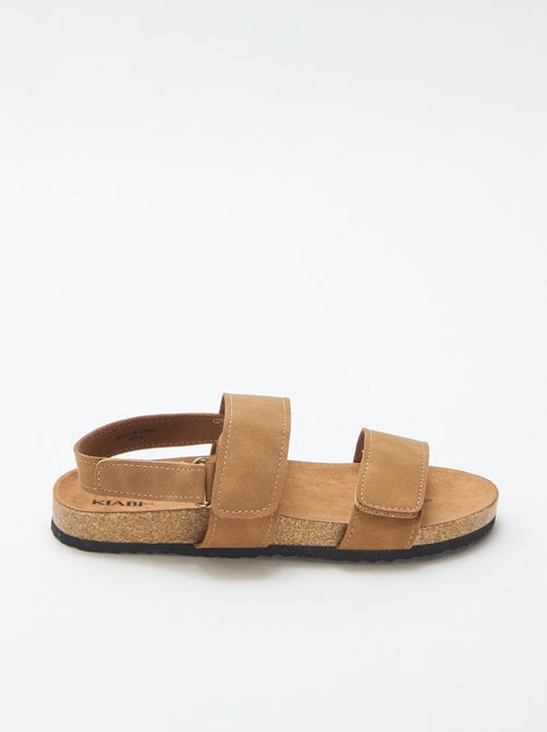 Double-strap sandals with hook-and-loop fastening - Kiabi
