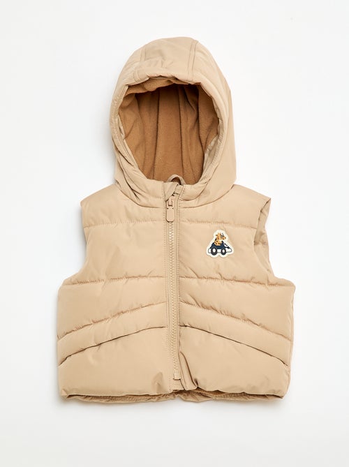 Doudoune à capuche matelassée sans manches - Kiabi