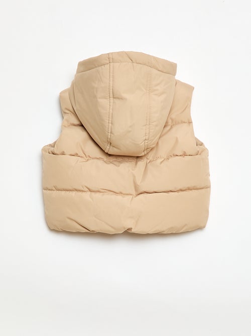 Doudoune à capuche matelassée sans manches - Kiabi