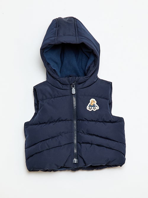 Doudoune à capuche matelassée sans manches - Kiabi